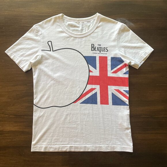 Comme Des Garcons X The Beatles “Union Jack Flag Apple” Tee Size M - Picture 1 of 6